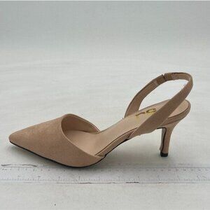 FSJ Women Fashion Low Kitten Heels Pumps Pointed Toe Slingback Sandals Comfy